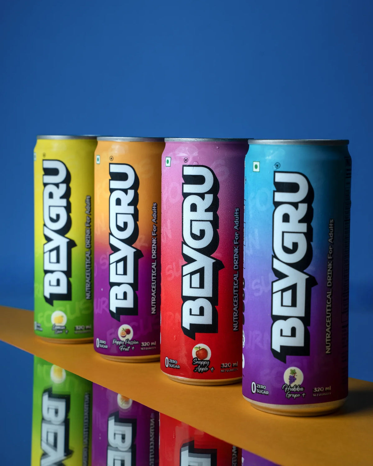 The four flavours lined up
