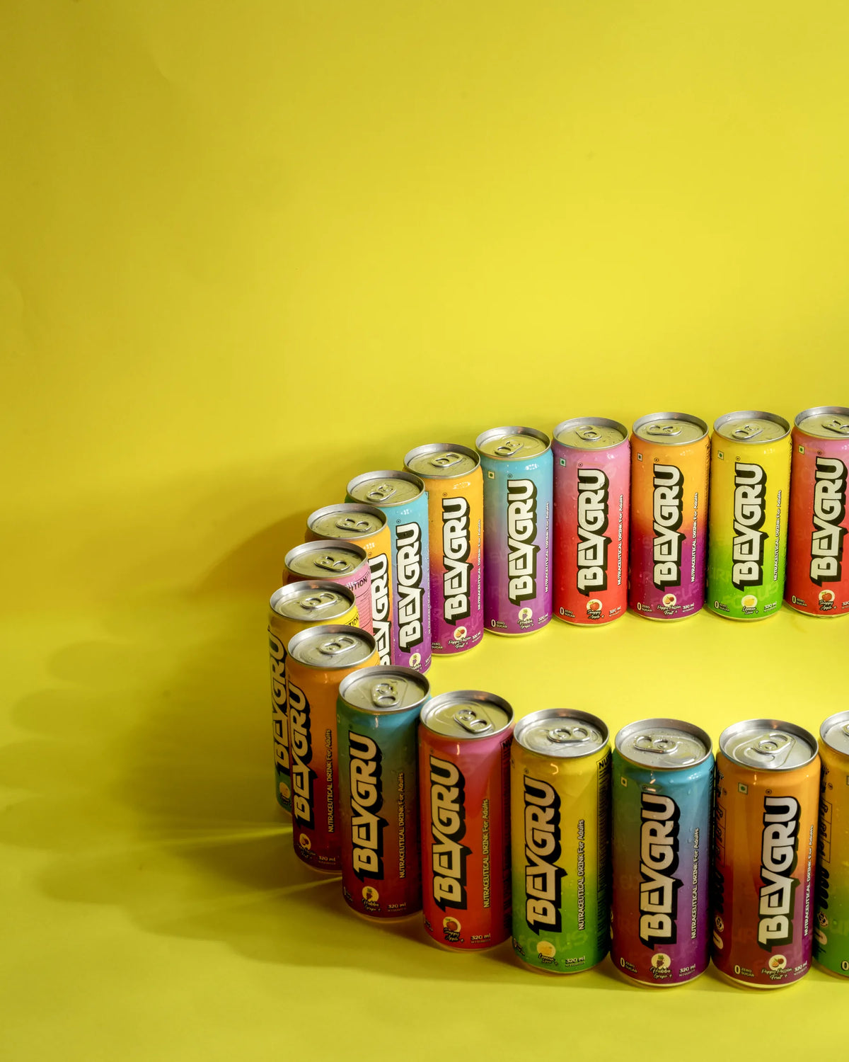 Cans arranged in a circle
