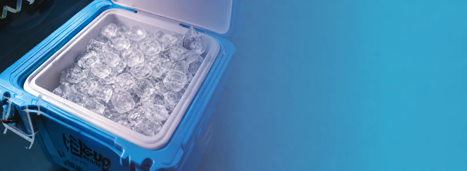 Ice-filled cooler ready for a cold Bevgru can